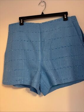 NWT: Ann Taylor Side Zip Tailored Women's Suiting Shorts in Sky Blue